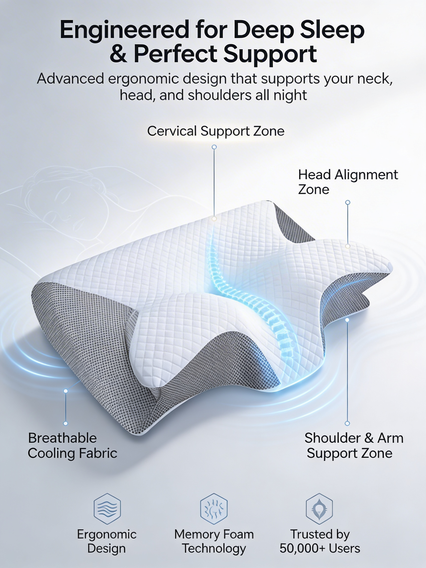 SpineEase™ Pillow